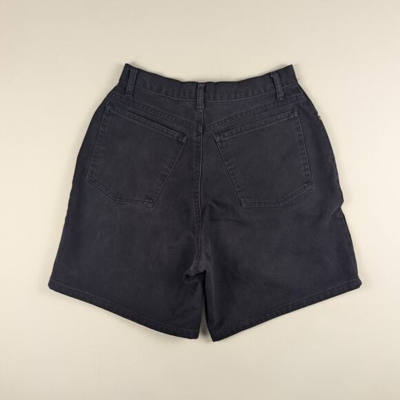 Vintage Black High Waist Denim Mom Shorts Westport Ltd Women’s Waist 26 x 6.5" - Picture 2 of 6